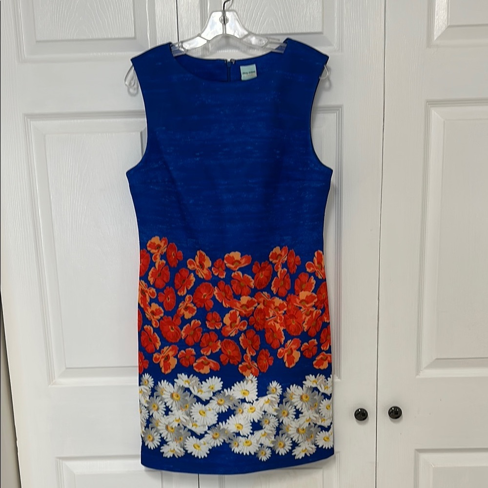 NWT Tracy Reese Blue and Red Sheath Dress